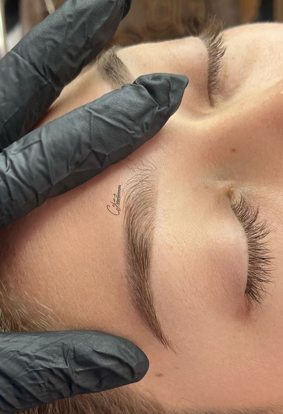 Diseño de cejas pelo a pelo en detalle